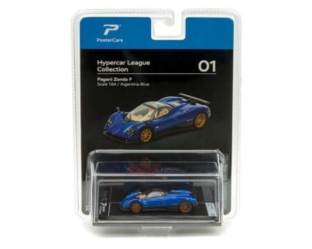 PosterCars 1:64 Pagani Zonda F - Argentina Blue - Hypercar League Collection