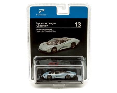 PosterCars 1:64 McLaren Speedtail - Speedtail Silver - Hypercar League Collection