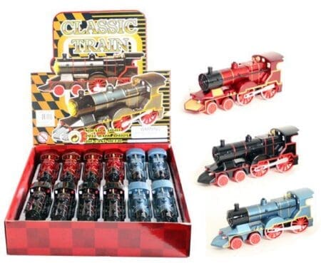 Classic Train 6 Inch with Sound and Light - Display Tray Set of 12
