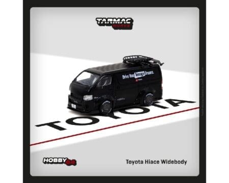 Tarmac Works 1:64 Toyota Hiace Widebody with Rack - Black - Hobby64