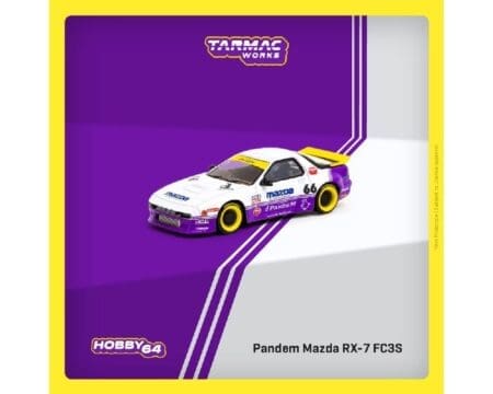 Tarmac Works 1:64 Pandem Mazda RX-7 FC3S- White Purple - Hobby64