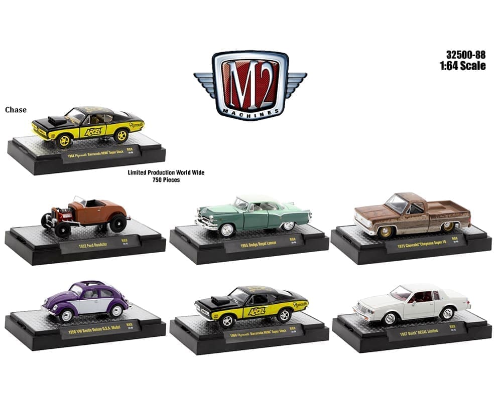 M2 Machines 1:64 Auto-Thentics Release 88 Assortment - M & J M2 Machines 1:64 Auto-Thentics Release 88 Assortment - M & J