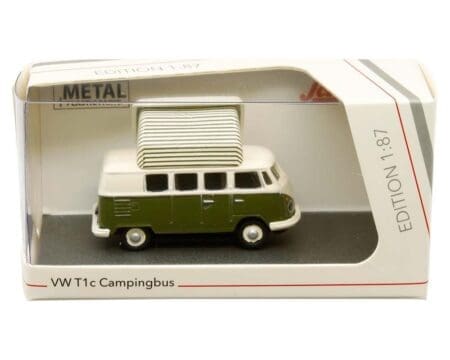 Schuco 1:87 Volkswagen T1c Campingbus Green and White Two-Tone
