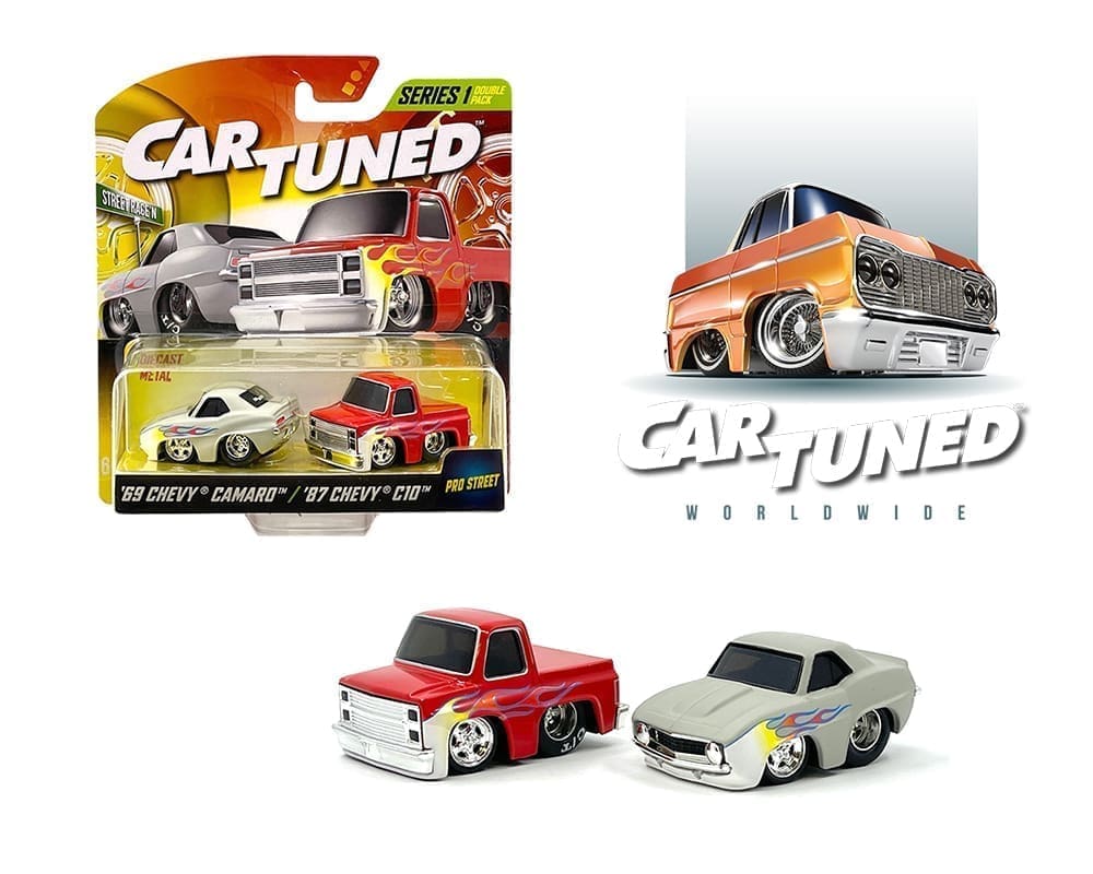 CarTuned 1:64 2-Pack 1969 Chevrolet Camaro and 1987 Chevrolet C10 - Series 1 2024 - M & J Toys ...