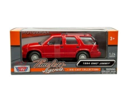 Motormax 1:24 1994 GMC Jimmy - Red - Timeless Legends