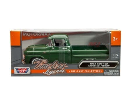 Motormax 1:24 1958 GMC 100 Wideside Pickup - Green - Timeless Legends