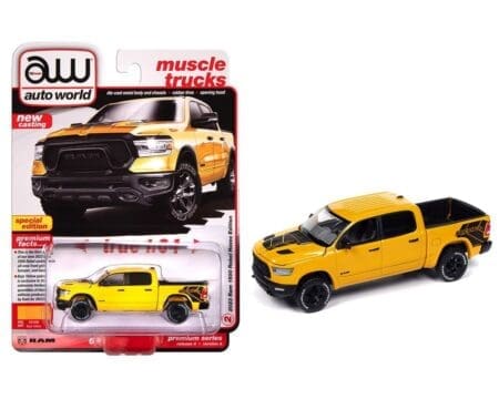 Auto World 1:64 2023 Dodge Ram Rebel Havoc Edition - Baja Yellow - Special Edition