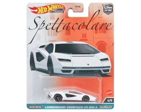 Hot Wheels 1:64 Car Culture 2023 B Case Spettacolare - Lamborghini Countach LPI 800-4 - White - Solid Pack