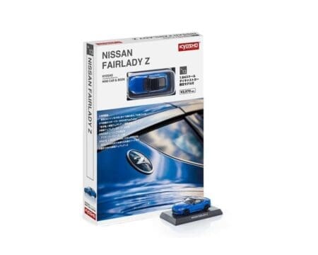 Kyosho 1:64 Mini Car & Book Nissan Fairlady Z Limited Edition - Blue