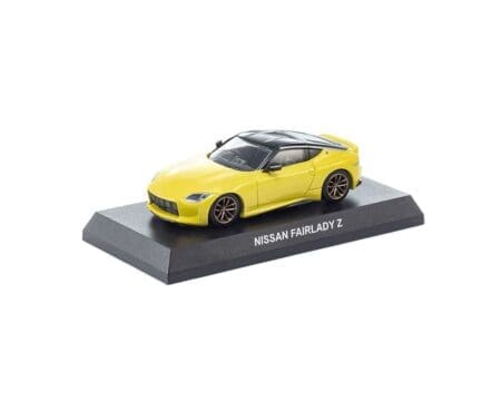 Kyosho 1:64 Mini Car & Book Nissan Fairlady Z Limited Edition - Yellow - Image 2