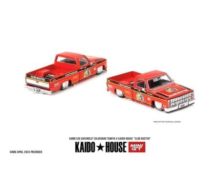 Kaido House x Mini GT 1:64 Chevrolet Silverado Tamiya x Kaido House "CLOD BUSTER" - Orange