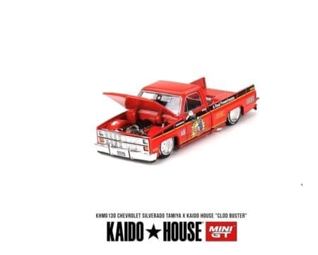 Kaido House x Mini GT 1:64 Chevrolet Silverado Tamiya x Kaido House "CLOD BUSTER" - Orange - Image 2
