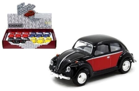 Kinsmart 1:64 1967 Volkswagen Beetle 2" Two-Tone - 4 Colors - Display Tray Set of 12
