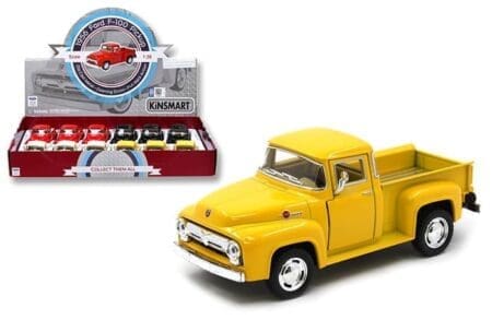 Kinsmart 1:38 1956 Ford F-100 Pick up Truck 5″ – Display Tray Set of 12