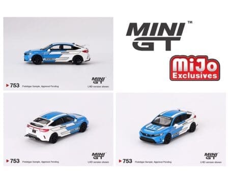 Mini GT 1:64 Honda Civic Type R #3 2023 Pace Car - Blue - MiJo Exclusives