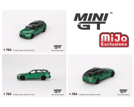 Mini GT 1:64 BMW M3 Competition Touring Isle of Man - Green Metallic - MiJo Exclusives