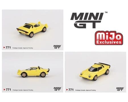 Mini GT 1:64 Lancia Stratos HF Stradale  - Giallo Fly Yellow - MiJo Exclusives