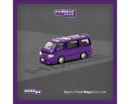 Tarmac Works 1:64 Toyota Hiace Wagon Custom - Purple - Road64