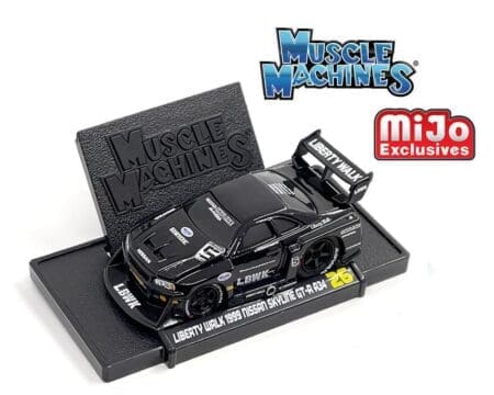 Muscle Machines 1:64 LBWK 1999 Nissan Skyline GT-R R34 - Black - Liberty Walk - Mijo Exclusives - Image 2