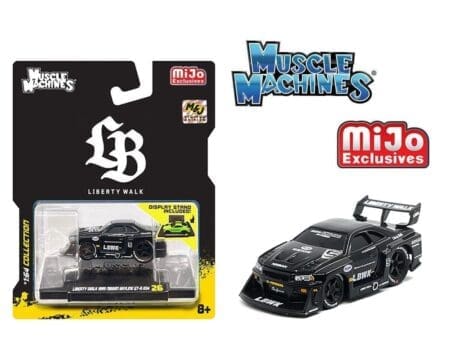 Muscle Machines 1:64 LBWK 1999 Nissan Skyline GT-R R34 - Black - Liberty Walk - Mijo Exclusives
