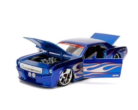 Jada 1:24 1965 Ford Mustang - Candy Blue with Silver Flames - Bigtime Muscle - Image 2