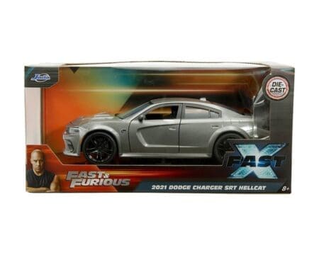 Jada 1:24 2021 Dodge Charger SRT Hellcat (Grey) - Fast & Furious: Fast 10 X