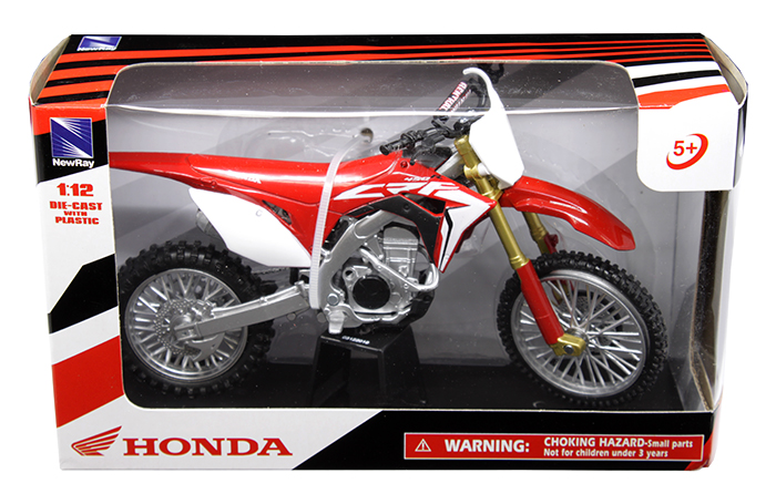 New Ray 1 12 2018 Honda CRF450 Motorcycles M J Toys Inc. Die Cast Distribution Specializing in Die cast Collectibles Since 1987