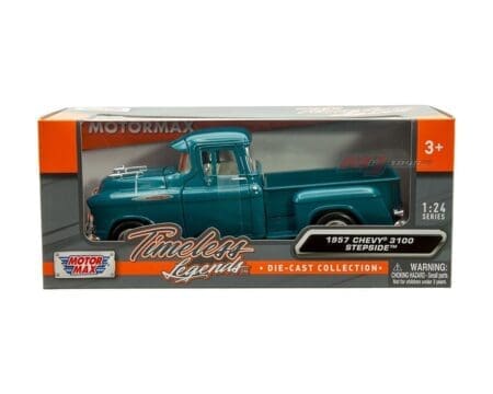 Motormax 1:24 1957 Chevrolet 3100 Stepside - Ocean Green - Timeless Legends