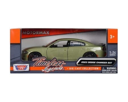 Motormax 1:24 2023 Dodge Charger SXT - Green - Timeless Legends