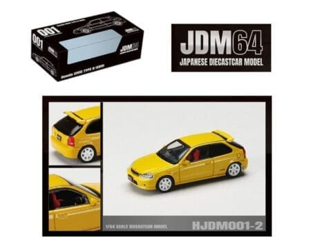 Hobby Japan 1:64 Honda Civic Type R (EK9) - Sunlight Yellow - JDM64