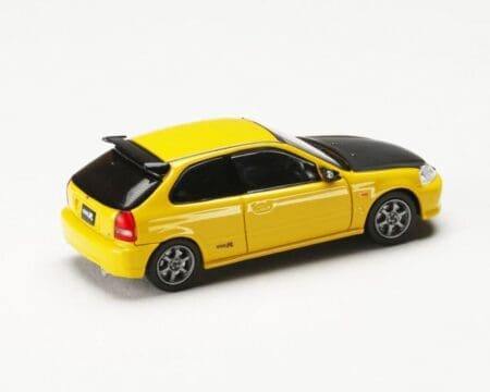 Hobby Japan 1:64 Honda Civic Type R (EK9) JDM Style - Sunlight Yellow with Carbon Hood - JDM64 - Image 3