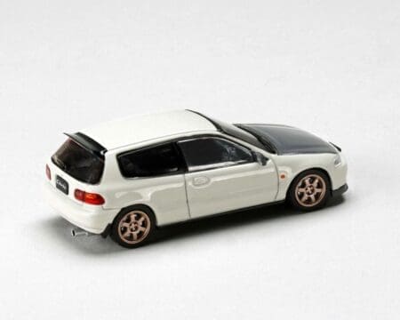 Hobby Japan 1:64 Honda Civic (EG6) SIR-II JDM Style - Frost White with Carbon Hood - JDM64 - Image 3