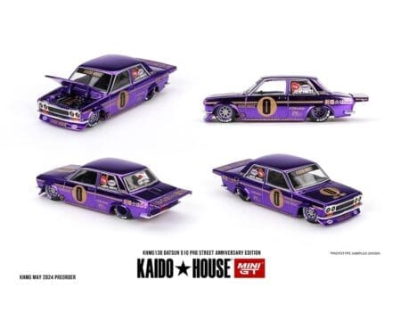 Kaido House x Mini GT 1:64 Datsun 510 Pro Street Anniversary Edition - Purple