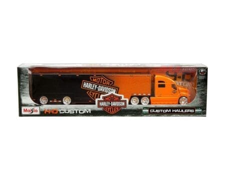Maisto 1:64 Harley-Davidson Custom Haulers with Logo - Orange - H-D Custom