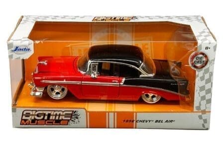 Jada 1:24 1956 Chevrolet Bel Air Red-Black 2 Tone - Big Time Muscle