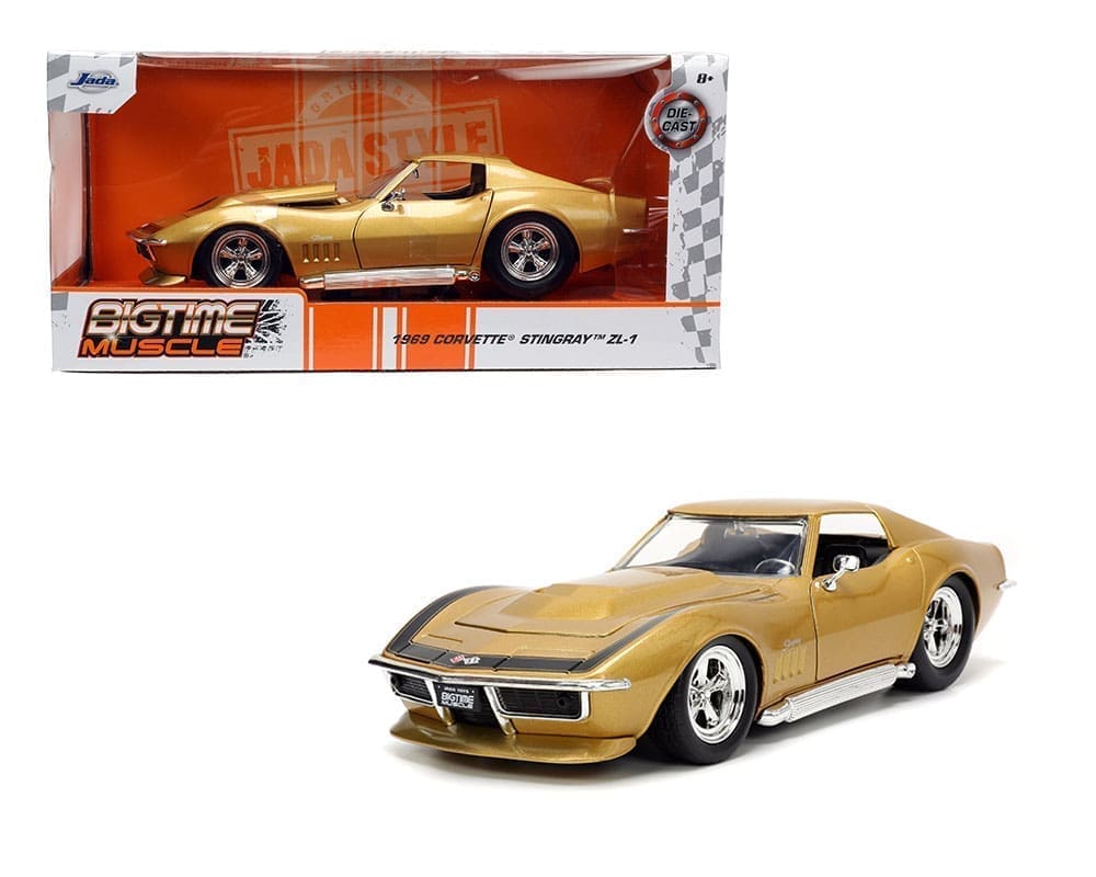 ミニカー 1983 CHEVY CORVETTE STING RAY 1/24 Jada 1:24 1969 Chevrolet Corvette Stingray (Gold) – Bigtime