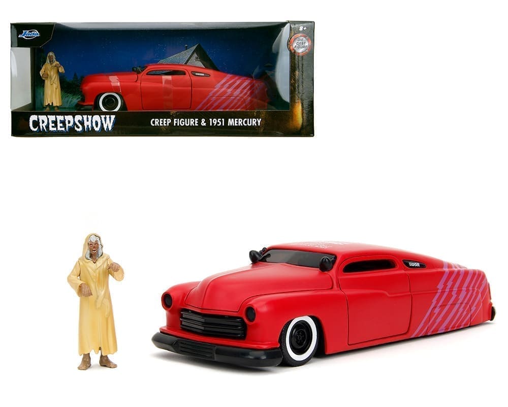 Jada 124 Creepshow 1951 Mercury and Creep Figure Matte Red