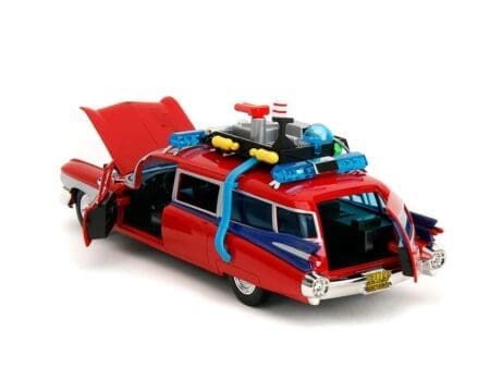 Jada 1:24 Ghostbusters x Transformers Ecto-1 with Optimus Prime Graphics - Red with Autobots Logo - Hollywood Rides - Image 3