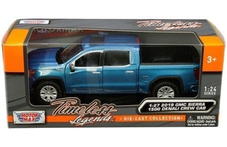 Motormax 1:27 2019 GMC Sierra 1500 Denali Crew Cab - Blue - Timeless Legends