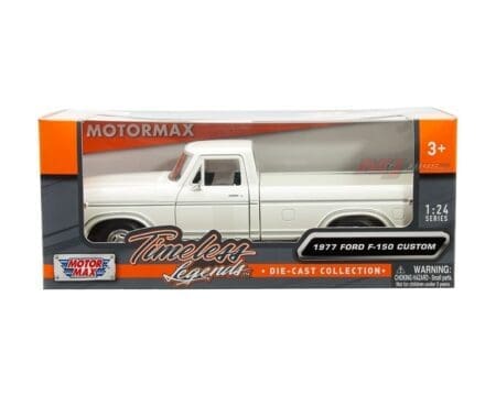 Motormax 1:24 1977 Ford F-150 Custom - White - Timeless Legends