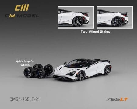 CM Model 1:64 McLaren 765LT - White with Carbon - Limited Edition