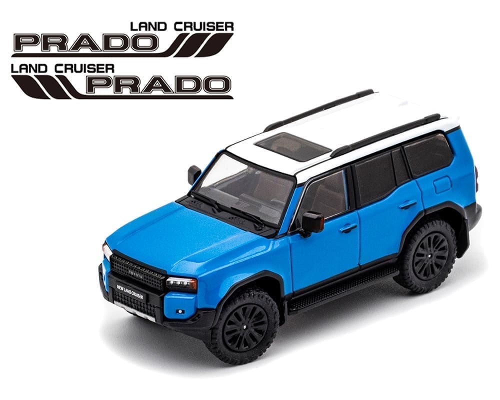 GCD 1:64 2024 Toyota Land Cruiser Prado LHD - Blue - M & J Toys