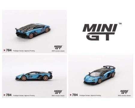 Mini GT 1:64 Lamborghini Aventador SVJ 63 - Blu Aegir - Mijo Exclusives