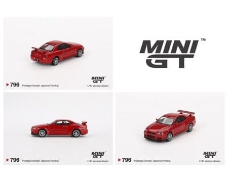 Mini GT 1:64 Nissan Skyline GT-R (R34) V-Spec Active Red- Mijo Exclusives