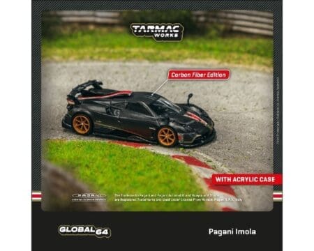 Tarmac Works 1:64 Pagani Imola Limited Edition - Matt Black Carbon Fiber- Global64