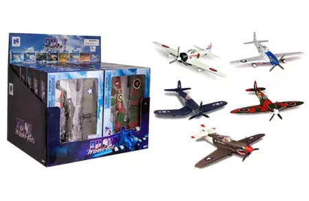 New Ray 1:48 World War II Fighter Planes 5 Styles - Pilot Model Kits -