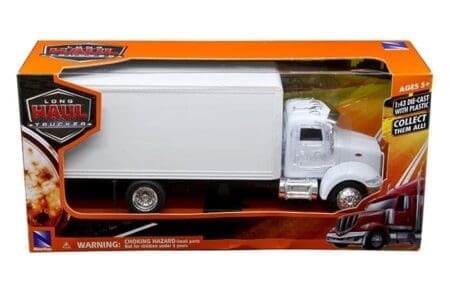 New Ray 1:43 Peterbilt 335 White Utility Truck - Long Haul Trucker