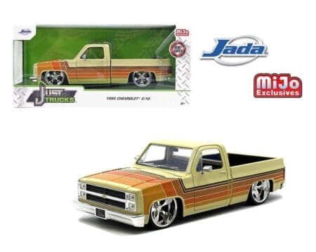 Jada 1:24 1985 Chevrolet C10 Pickup with Cartelli Wheels - Beige - Just Trucks - MiJo Exclusives Limited Edition 2,400 Pieces