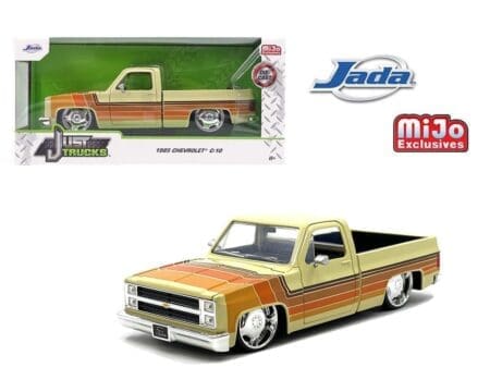Jada 1:24 1985 Chevrolet C10 Pickup with Lowenhart Wheels - Beige - Just Trucks - MiJo Exclusives Limited Edition 2,400 Pieces