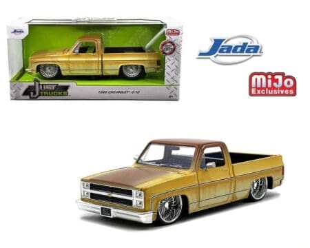 Jada 1:24 1985 Chevrolet C10 Pickup with Daytona Wire Wheels - Patina Rust - Just Trucks - MiJo Exclusives Limited Edition 2,400 Pieces